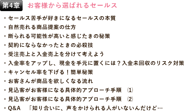 第4章 お客様から選ばれるセールス