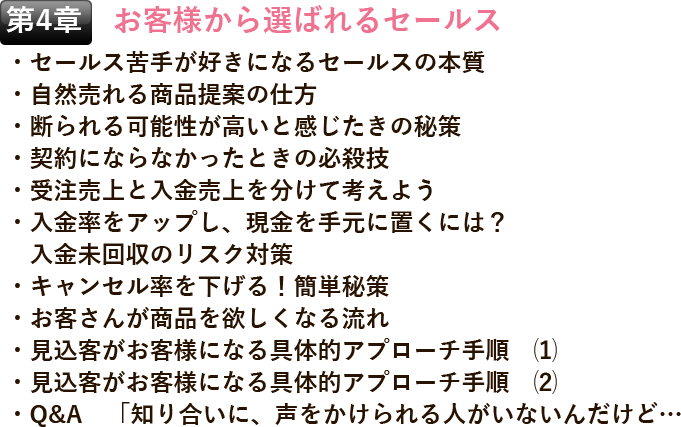 第4章 お客様から選ばれるセールス