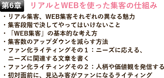 第6章 リアルとWEBを使った集客の仕組み