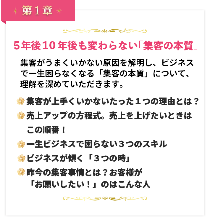第１章 ５年後１０年後も変わらない「集客の本質」