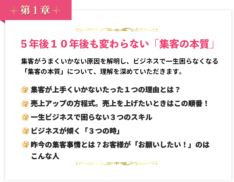 第１章 ５年後１０年後も変わらない「集客の本質」